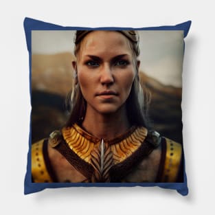 Viking Shield Maiden Pillow