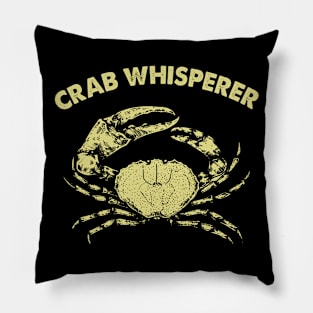 Crab whisperer vintage Pillow