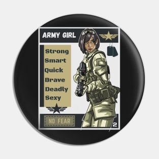 Anime Army Girl 2b Pin