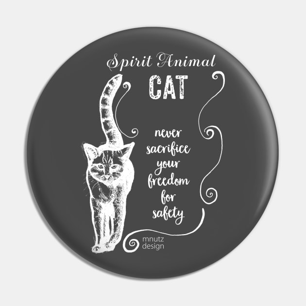 Spirit animal Cat white Pin by mnutz