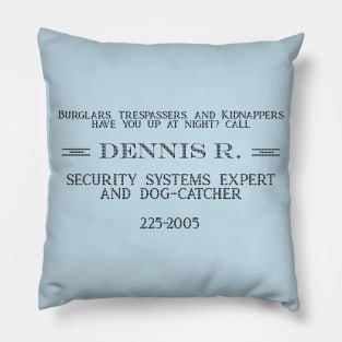 Dennis' Business Card (BW) Pillow