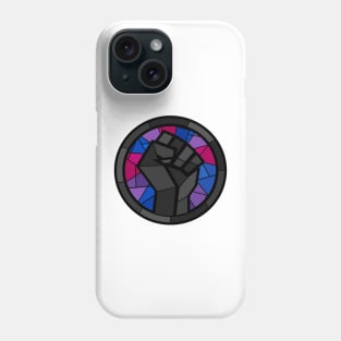 BLM Stained Glass Fist (Bi) Phone Case