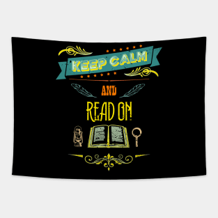 Keep Calm and Read On Vintage RC03 Tapestry