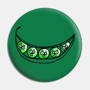 Happy, Healthy Peas in a Pod Doodle Pin