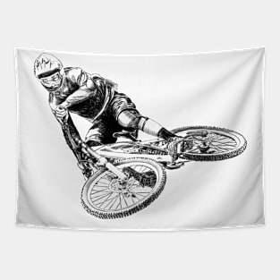 mountain biker Tapestry