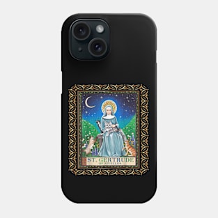 St. Gertrude of Nivelles Patron Saint of Cats Lovers Phone Case