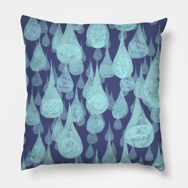 It's Raining Water Bears Pillow by ahadden