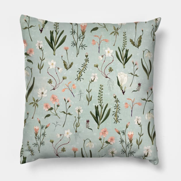 Floral forest Pillow by katherinequinnillustration