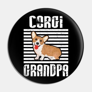 Corgi Grandpa Proud Dogs Pin