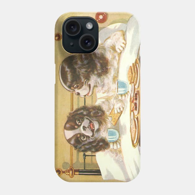 Cute Spaniel Dog Couple Share Some Pop Tarts in Bed Phone Case by Star Scrunch