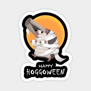 Happy Hoggoween Halloween Hedgehog Mummy Magnet