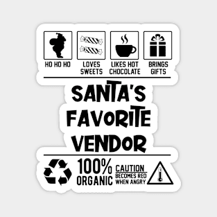 Santa's Favorite Vendor Santa Claus Magnet