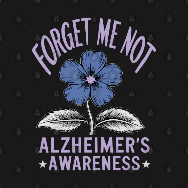 Forget Me Not Alzheimer's Awareness Colorful Design by TF Brands