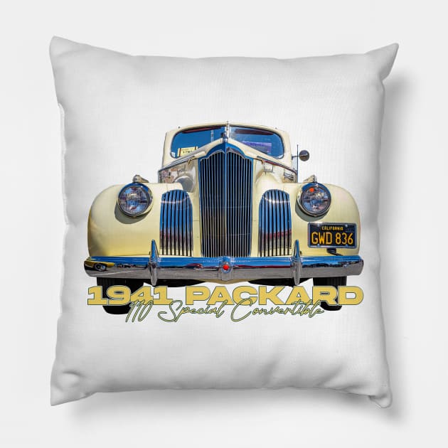 1941 Packard 110 Special Convertible Pillow by Gestalt Imagery