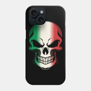 FLAG OF ITALY ON SKULL EMBLEM Phone Case