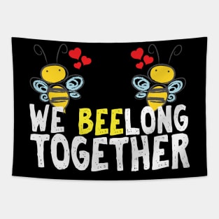 We beelong together cute Valentine bees for a couple Tapestry