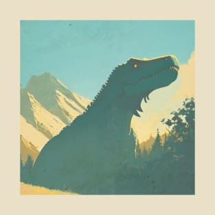 Retro Vintage Dinosaur T-Rex in Color T-Shirt