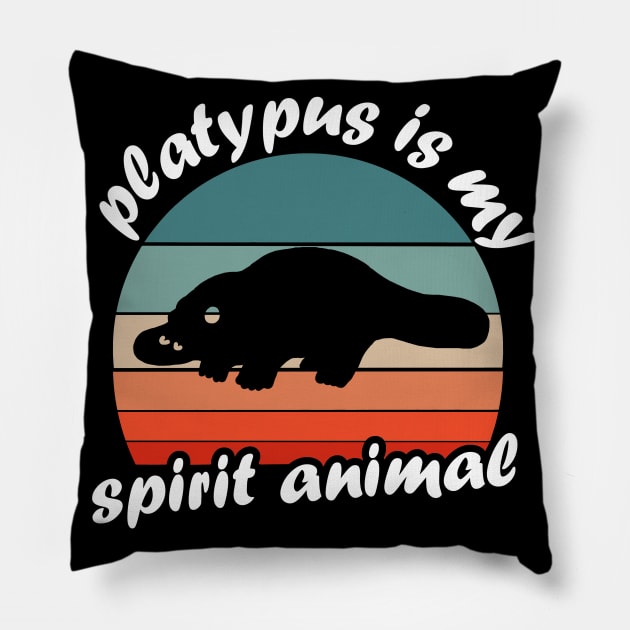 My spirit animal platypus saying late riser Pillow by FindYourFavouriteDesign