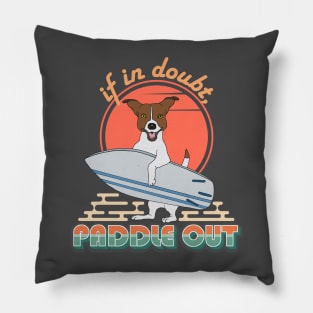 Surfing Russell Terrier Pillow