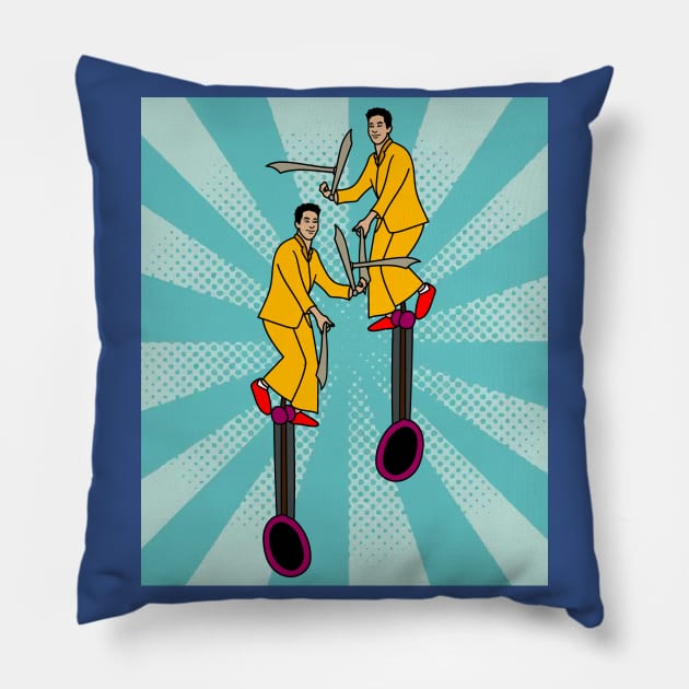 Juggler Juggling Circus Performers Pillow by flofin