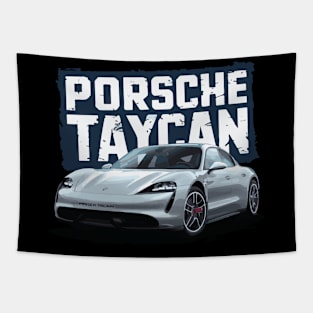 Porsche Taycan Luxury Car Tapestry