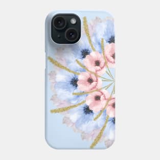 chic flowers mandala Phone Case