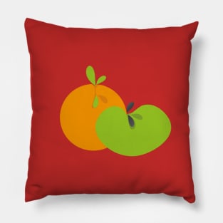 Orange and Apple Pop Art Fruit Pillow