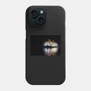 Savannah Riverboat at night Phone Case