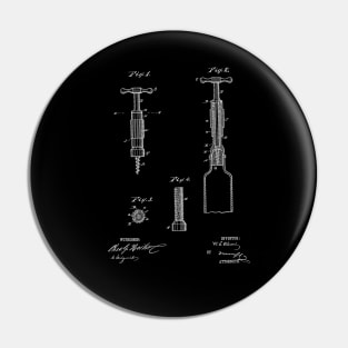 Corkscrew Vintage Patent Drawing Pin