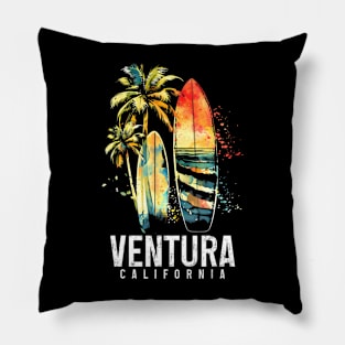 Ventura California Surf  Surfing Surfer Pillow