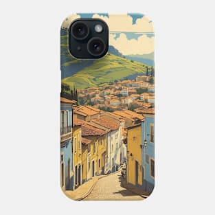 Ouro Preto Brazil Vintage Tourism Travel Poster Phone Case