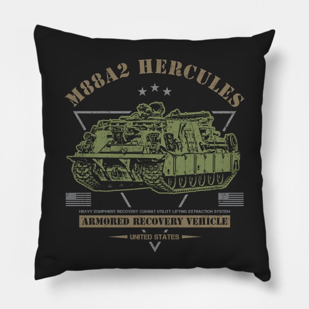 M88A2 Hercules - M88 Recovery Vehicle Pillow by Military Style Designs