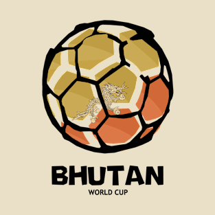 Bhutan Football Country Flag T-Shirt