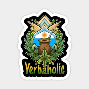 Yerbaholic Retro Bombilla for Argentinian Yerba Mate Tea Lovers Magnet