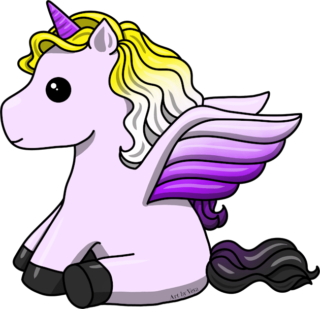 Enby Unicorn Kids T-Shirt by Art by Veya