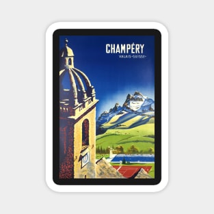 Champéry, Valais ,Suisse,Travel Poster Magnet