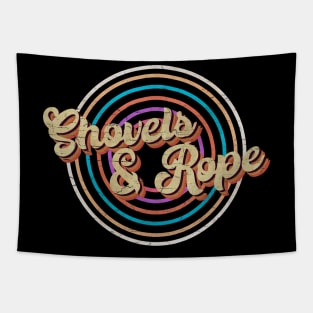 vintage circle line color Shovels & Rope Tapestry