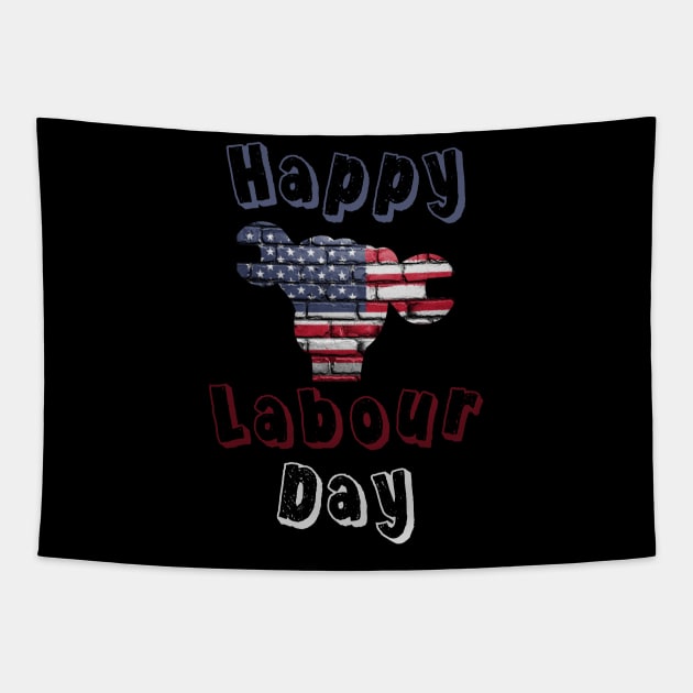 Happy labour day Tapestry by OnuM2018