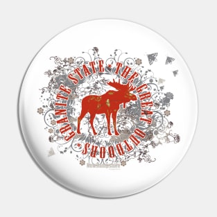 NH Moose Medallion (Red) Pin