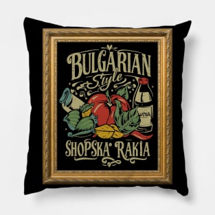 Bulgarian Style: Shopska Salad Rakia Drink Pillow