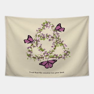 Triquetra Trinity Floral Symbol Tapestry