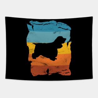 Cocker Spaniel Distressed Vintage Retro Silhouette Tapestry