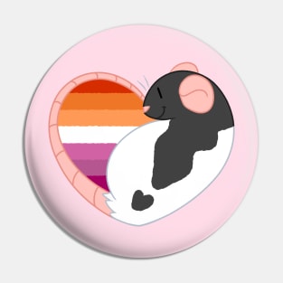 Lesbian Pride Rat Pin