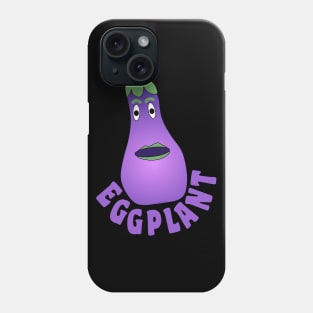 Eggplant Text Phone Case