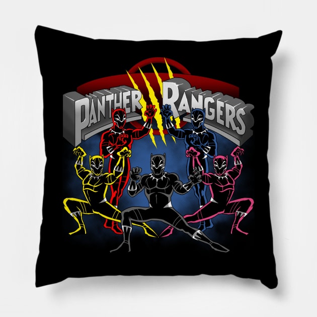 Panther Rangers Pillow by Andriu