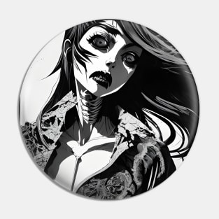 Alternative Aesthetics Unveiled: Dark Artistry in Black and White Pin