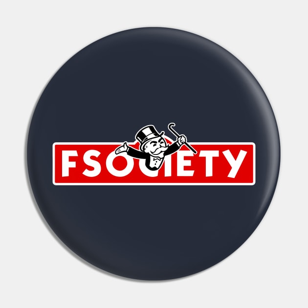 Mr. Robot FSociety Monopoly Man Pin by CultureClashClothing