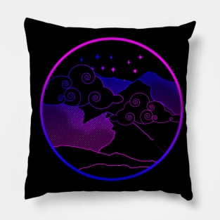 night mountains Pillow