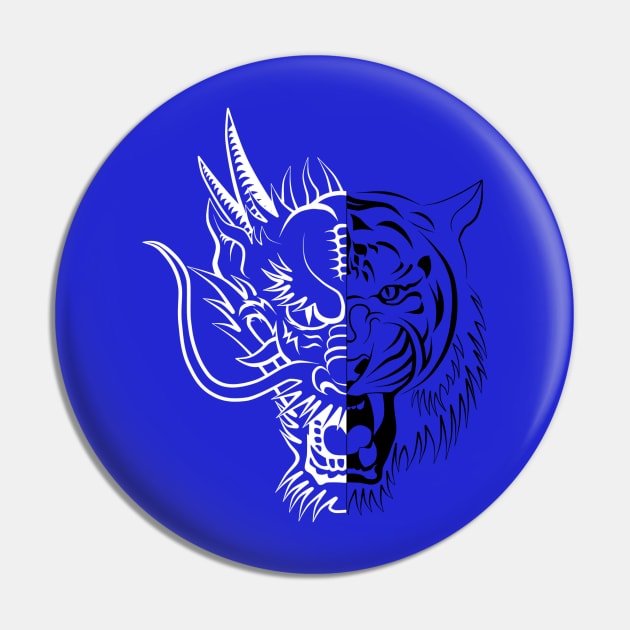 dragon - tiger Pin by Esu