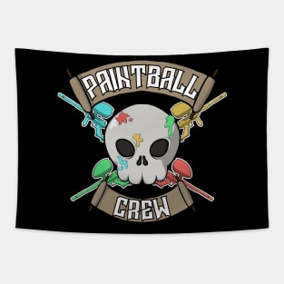 Paintball crew Jolly Roger pirate flag Tapestry